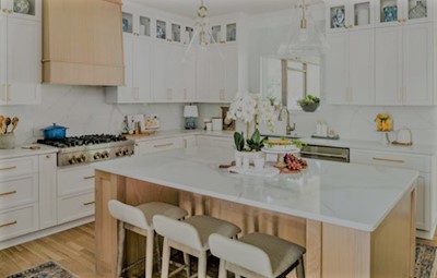 7 مدل آشپزخانه رویایی سفید و چوبی مدرن